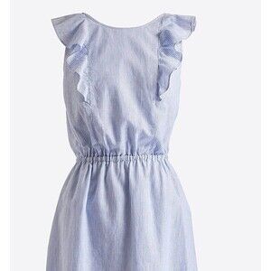 J. Crew Blue Striped Midi Dress